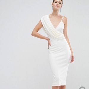 ASOS Tall Cowl Front Crepe Dress